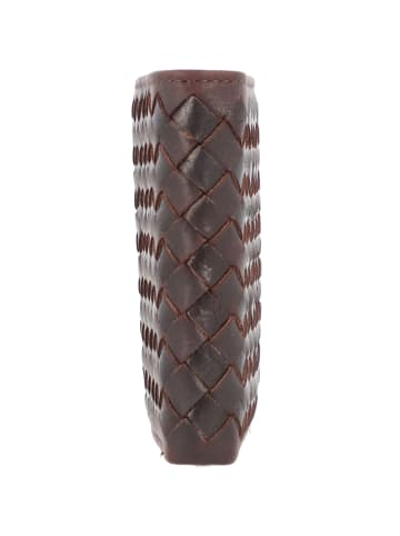 Bugatti Woven Geldbörse Leder 11 cm dunkelbraun