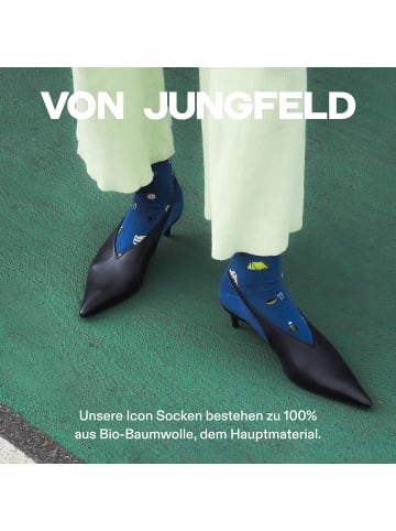 von Jungfeld Motivsocken Signature Icons in Camper Dark Blue