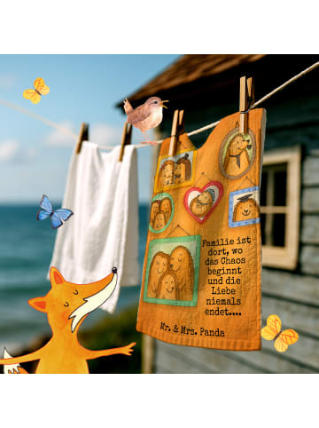 Mr. & Mrs. Panda Kinderhandtuch Igel Familie Design mit Spruch in Weiß