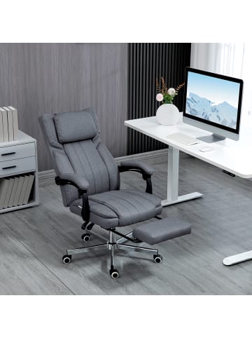 Vinsetto Bürostuhl-65L x 61B x 108-118H cm-Grau