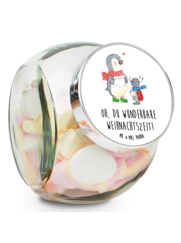 Mr. & Mrs. Panda Bonbonglas Smörle Winterzeit mit Spruch in Weiß