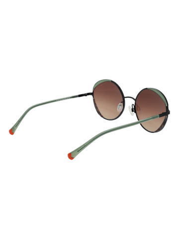comma Frauen Sonnenbrille Rund Schwarz
