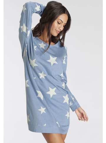 VIVANCE DREAMS Sleepshirt in hellblau gemustert