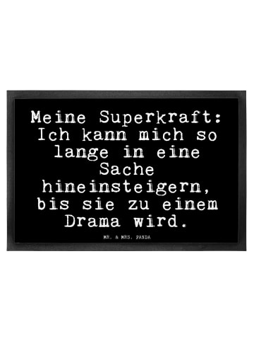 Mr. & Mrs. Panda Bodenvorleger Meine Superkraft: Ich kann... mit... in Schwarz