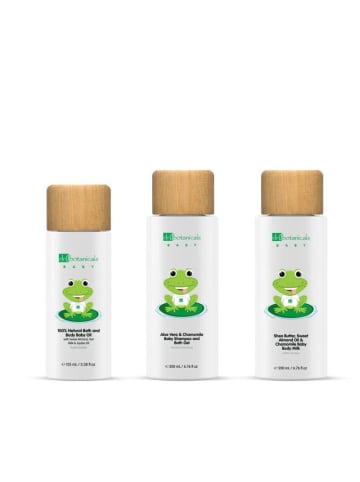 Dr. Botanicals 3-tlg. Set: Baby-Shampoo & Duschgel, Baby-Körperöl & Baby-Körpermilch