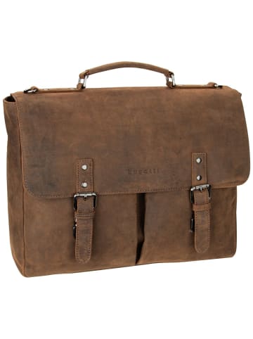 Bugatti Aktentasche Luca With Flap in Braun