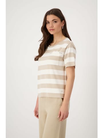 monari Rundhals T-Shirt für Damen in beige