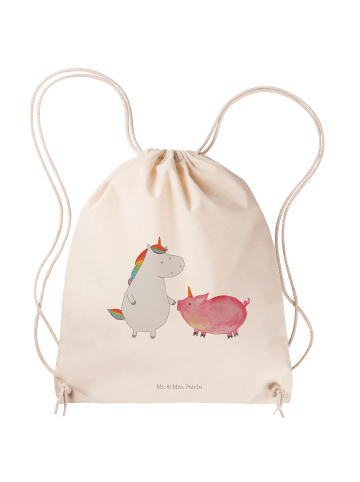 Mr. & Mrs. Panda Stoffbeutel Einhorn Schwein ohne Spruch in Creme
