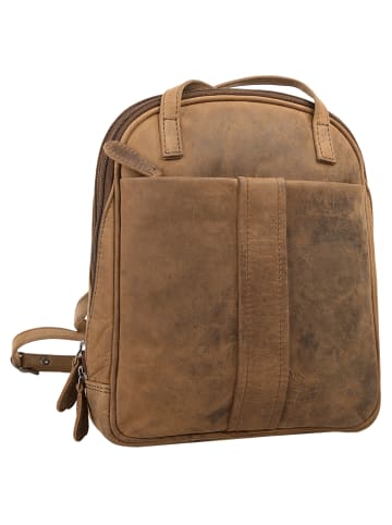Bagan Rucksack echt Leder in braun