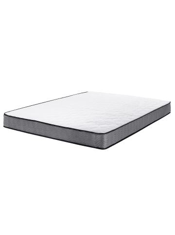 Beliani Matratze BLISS in Weiß/Beige/Schwarz - (W) 180 x (H) 20 x (L) 200 cm