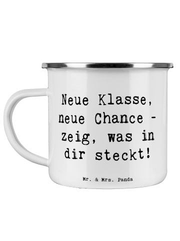 Mr. & Mrs. Panda Kaffeebecher Spruch Erster Schultag Neue Klasse... in Weiß