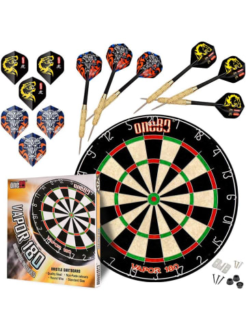 COFI 1453 Dartscheibe mit Pfeilen aus Sisal in Mehrfarbig