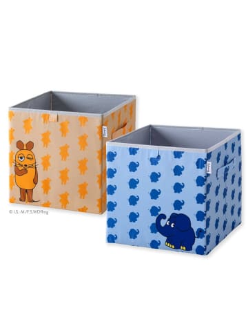 Lifeney Aufbewahrungsbox "DieMaus" 2er-Set – 30 x 30 x 30 cm