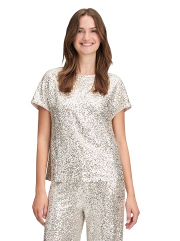 BETTY & CO Blusenshirt mit Pailletten in Cream/Silver