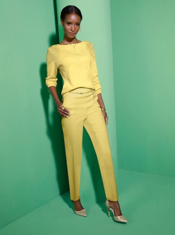 creation L Langarm-Pullover in zitrone