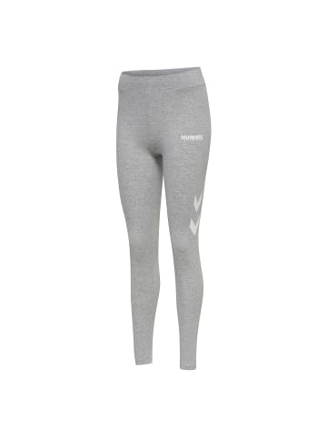 Hummel Leggings Training High Waist Tight Fit Sport Figurbetont in Grau-2