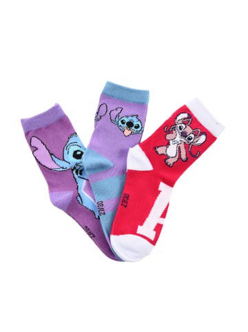 Stitch Kinder Socken 3 Paar Strümpfe in Mehrfarbig