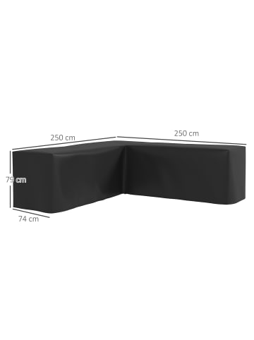 Outsunny Gartenmöbel Abdeckung,250L x 250B x 79H cm,Schwarz