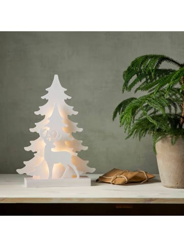 STAR Trading 3D Weihnachtsleuchte ,Grandy', LED, weiß, 41cm in Silber