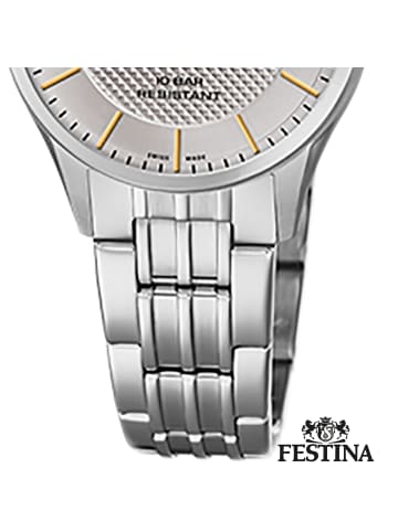 Festina Analog-Armbanduhr Festina Swiss Made silber klein (ca. 29mm)
