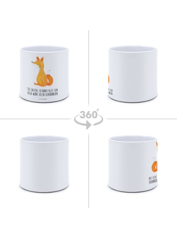 Mr. & Mrs. Panda Blumentopf Groß Einhorn Wunsch mit Spruch in Weiß