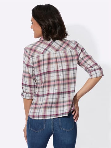 WITT WEIDEN Flanellbluse in rosenholz-ecru-kariert