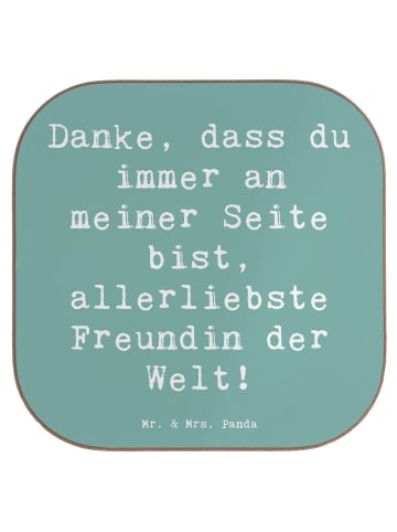 Mr. & Mrs. Panda Untersetzer Spruch Beste Freundin mit Spruch in Meeresbrise