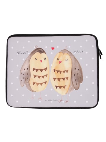 Mr. & Mrs. Panda Notebook Tasche Eulen Liebe ohne Spruch in Grau Pastell