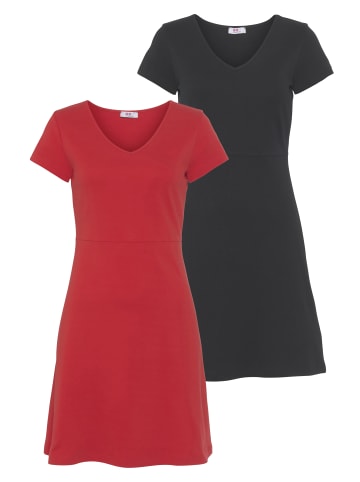 FLASHLIGHTS Sommerkleid in schwarz, rot