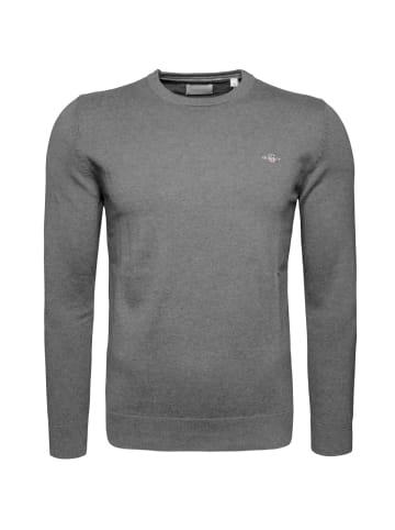 Gant Pullover Classic Cotton C-Neck in dunkelgrau