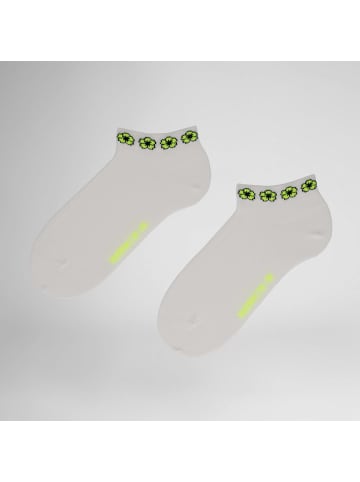 Hudson Sneakersocken Cute Blumenmuster in Fresh yellow