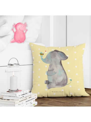 Mr. & Mrs. Panda Dekokissen Elefant Biene ohne Spruch in Gelb Pastell