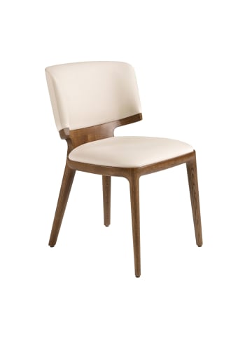 Angel Cerdá Stuhl 4206 in Walnuss/Creme – (B)53 x (H)78 x (T)55 cm