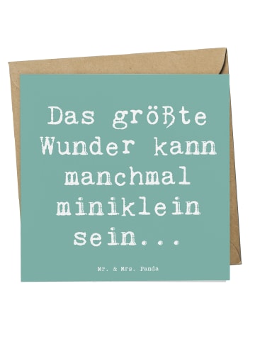 Mr. & Mrs. Panda Deluxe Karte Spruch Wunder Entdecken mit Spruch in Meeresbrise