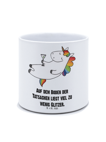 Mr. & Mrs. Panda Pflanztopf Groß Einhorn Blümchentail mit Spruch in Weiß