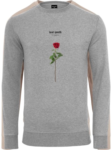 Mister Tee Pullover "Lost Youth Rose Crewneck" in Grau