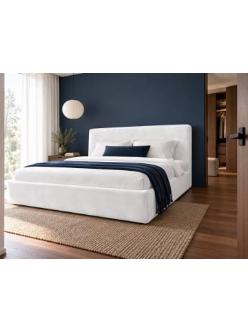 Bettrahmenbezug FITOU in Weiß - (W) 170 x (H) 75 x (L) 214 cm