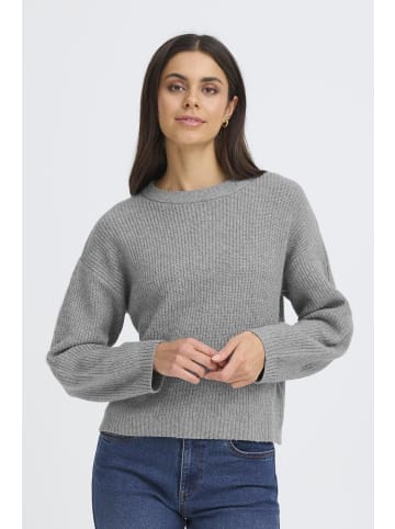 Oxmo Strickpullover OXBMMOLARA ONECK in Grau