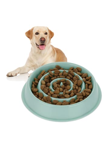 relaxdays 3 x Anti Schling Napf in Blau - 400 ml