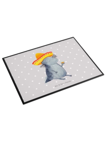 Mr. & Mrs. Panda Schreibunterlage Axolotl Tequila ohne Spruch in Grau Pastell