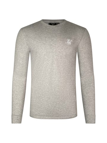 SikSilk Langarmshirt Essentials in Grey Marl