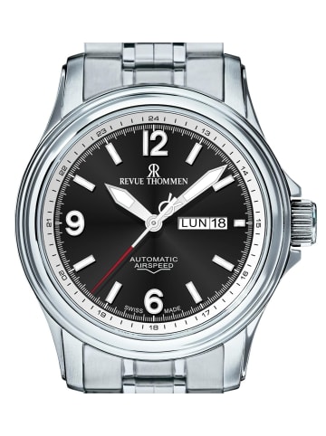 Revue Thommen Analoguhr für Erwachsene in Schwarz