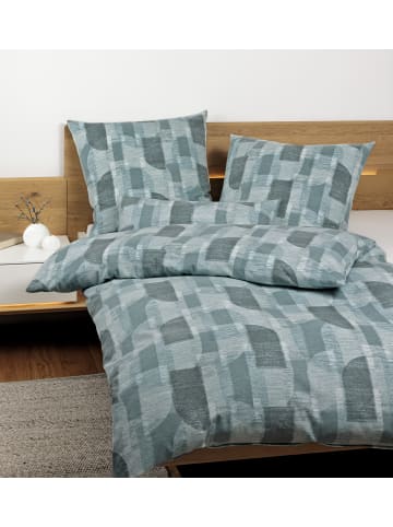 Janine Janine Baumwoll Bettwäsche Chinchilla in salbei jade