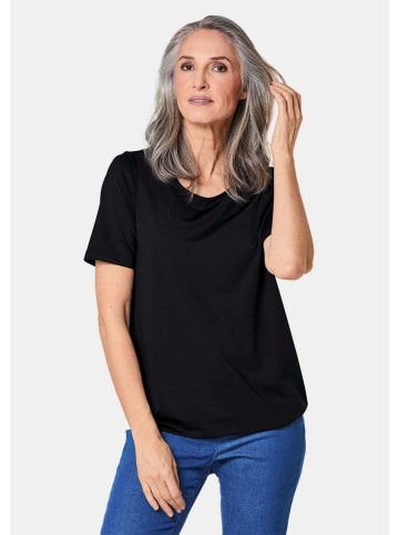 GOLDNER Kurzgröße: Shirt Gepflegtes Shirt in formstabiler Ware in schwarz