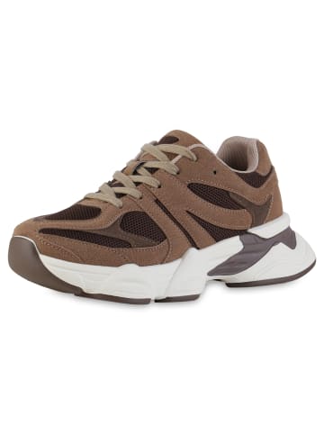 VAN HILL Plateau Sneaker Cheryl in Braun