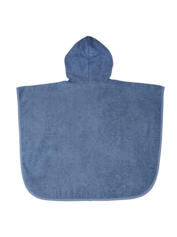 Wörner Bade-Poncho 75 x 60 cm - Stickerei Zebra in blau,motiv