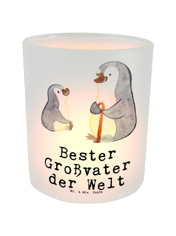 Mr. & Mrs. Panda Tischlicht Pinguin Bester Großvater der Welt mi... in Transparent