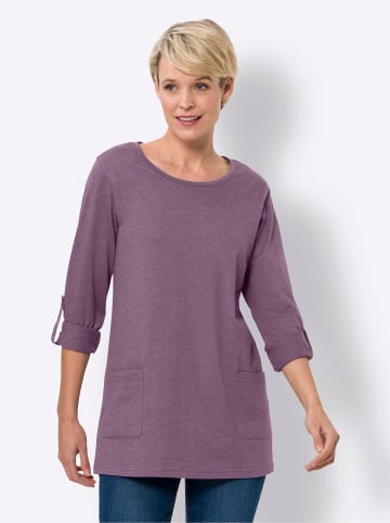 Sieh an! Longshirt in violett-meliert