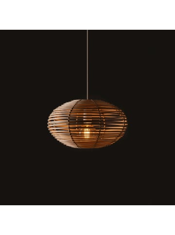 Licht-Erlebnisse Pendelleuchte Ø 40 x (T)160 cm in Naturholz