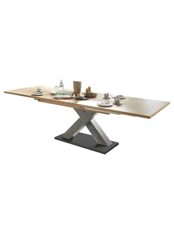 58 aufm Kessel ESSTISCH ausziehbar Elene 160x90x76 Graphit/Asteiche